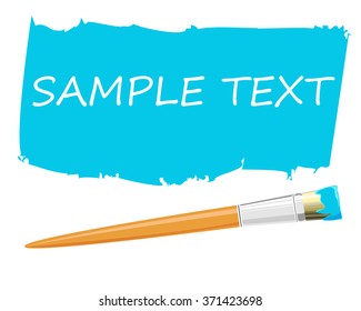 Paint brush. blue space your text design, vector illustration