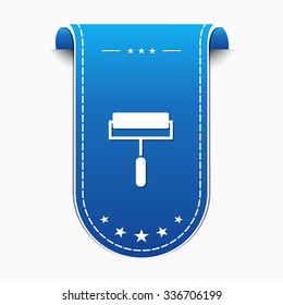 Paint Brush Blue Vector Icon Design