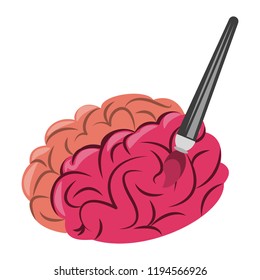 Paint brush and brain