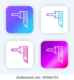 Paint brush bright purple and blue gradient app icon