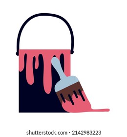 paint brush and bucket icon