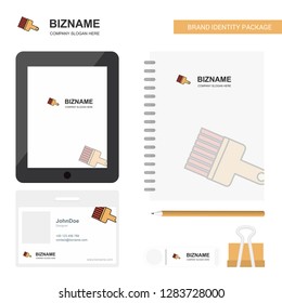 Paint brush  Business Logo, Tab App, Diary PVC Employee Card and USB Brand Stationary Package Design Vector Template