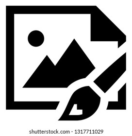 Paint Brush Canvas Vector Icon