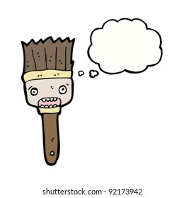 paint brush cartoon character