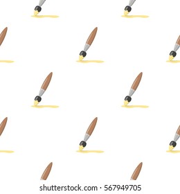 Paint brush cartoon icon. Illustration for web and mobile design.