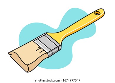 Paint brush cartoon illustration for design element