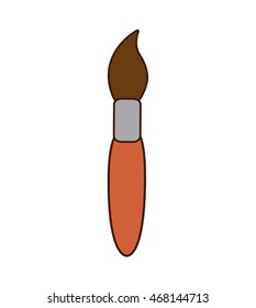 paint brush class school instrument icon. Isolated and flat illustration