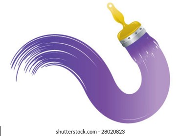 Paint brush with color dye