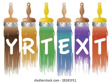 Paint brush with color dye