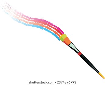 paint brush color full vector