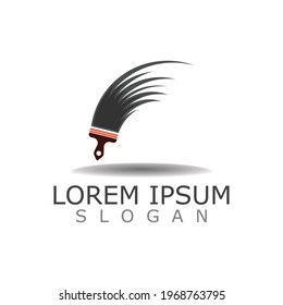 Paint brush color logo icon Graphic illustration design