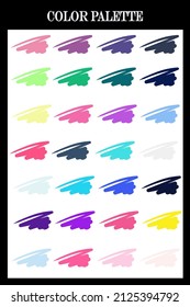 vector de paleta de colores de pincel
