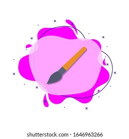 Icono pintado en color brocha. Sencillos iconos del vector de color de la educación para ui y ux, sitio web o aplicación móvil