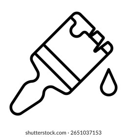 Paint brush. Colored vector illustration.