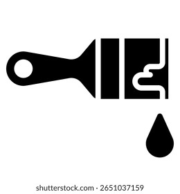 Paint brush. Colored vector illustration.