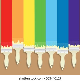 paint brush. colorful.
