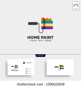 paint brush colorful logo template vector icon element