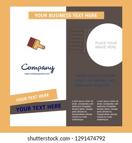Paint brush  Company Brochure Template. Vector Busienss Template
