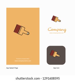 Paint brush  Company Logo App Icon and Splash Page Design. Creative Business App Design Elements