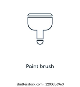 Paint brush concept line icon. Linear Paint brush concept outline symbol design. This simple element illustration can be used for web and mobile UI/UX.