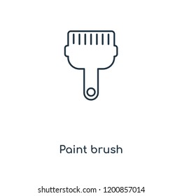 Paint brush concept line icon. Linear Paint brush concept outline symbol design. This simple element illustration can be used for web and mobile UI/UX.