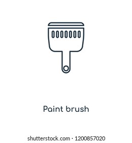 Paint brush concept line icon. Linear Paint brush concept outline symbol design. This simple element illustration can be used for web and mobile UI/UX.