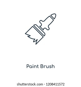 Paint Brush concept line icon. Linear Paint Brush concept outline symbol design. This simple element illustration can be used for web and mobile UI/UX.