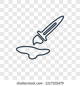 Paint Brush concept vector linear icon isolated on transparent background, Paint Brush concept transparency concept in outline style