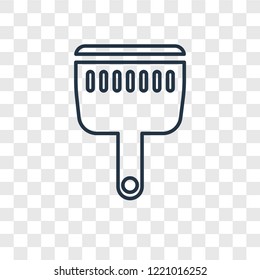 Paint brush concept vector linear icon isolated on transparent background, Paint brush concept transparency concept in outline style