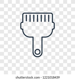 Paint brush concept vector linear icon isolated on transparent background, Paint brush concept transparency concept in outline style