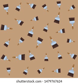 Paint brush construction tools background pattern cartoons ,vector illustration graphic design.