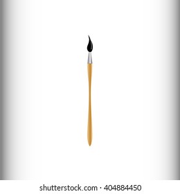 Paint brush. Creativity and draw. Artist's tool. Vector illustration