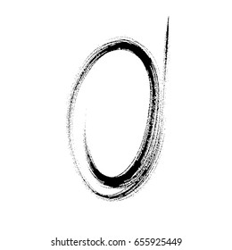 Paint brush. Curved brush stroke.

