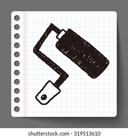 paint brush doodle drawing