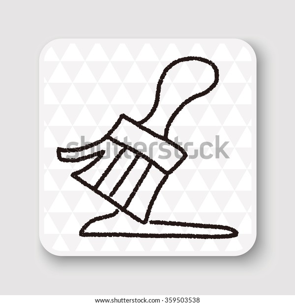 Paint Brush Doodle Drawing Stock Vector (Royalty Free) 359503538
