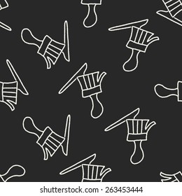 paint brush doodle drawing seamless pattern background