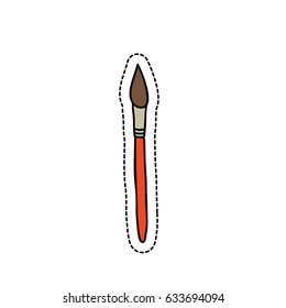paint brush doodle icon