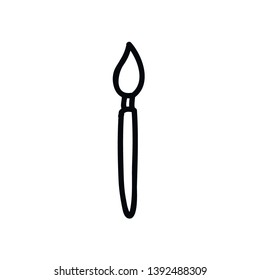 paint brush doodle icon, vector illustration