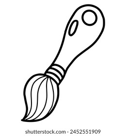 paint brush doodle outline drawing of butterfly. simple Black line. 
