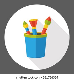 paint brush flat icon