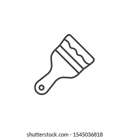 Paint brush flat icon design. vector illustration