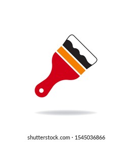 Paint brush flat icon design. vector illustration