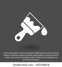 Paint brush flat icon. Brush with drop of paint icon. Paint brush icon page symbol for site design. Paint brush icon EPS 10