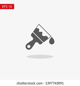 Paint brush flat icon. Brush with drop of paint icon. Paint brush icon page symbol for site design. Paint brush icon EPS 10