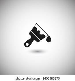 Paint brush flat icon. Brush with drop of paint icon. Paint brush icon page symbol for site design. Paint brush icon EPS 10