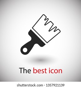 Paint brush flat icon. Brush paint vector illustration icon. Paint brush icon page symbol for site design. Paint brush icon EPS 10