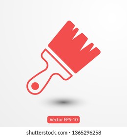 Paint brush flat icon. Brush paint vector illustration icon. Paint brush icon page symbol for site design. Paint brush icon EPS 10
