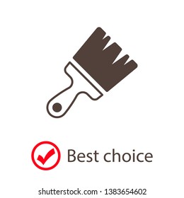 Paint brush flat icon. Brush paint vector illustration icon. Paint brush icon page symbol for site design. Paint brush icon EPS 10