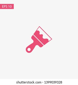 Paint brush flat icon. Brush paint vector illustration icon. Paint brush icon page symbol for site design. Paint brush icon EPS 10