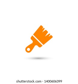 Paint brush flat icon. Brush paint vector illustration icon. Paint brush icon page symbol for site design. Paint brush icon EPS 10